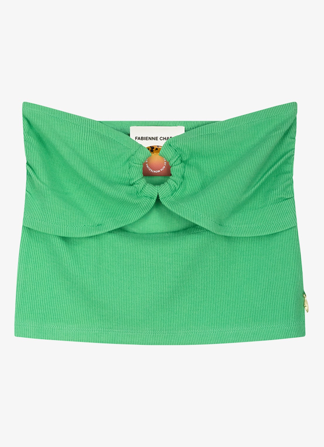 Fabienne Chapot Benita crop top met cut-out detail - voorkant 3 groen