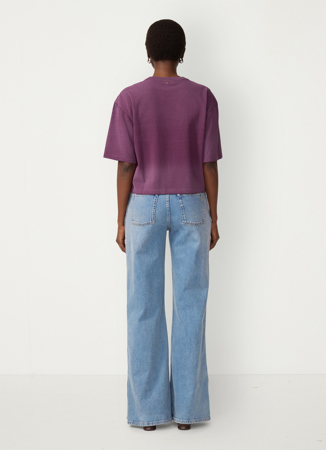 Fabienne Chapot Benja T-shirt met print - achterkant 5 paars