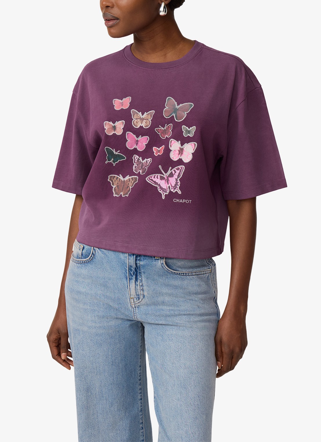 Fabienne Chapot Benja T-shirt met print - detail 3 paars