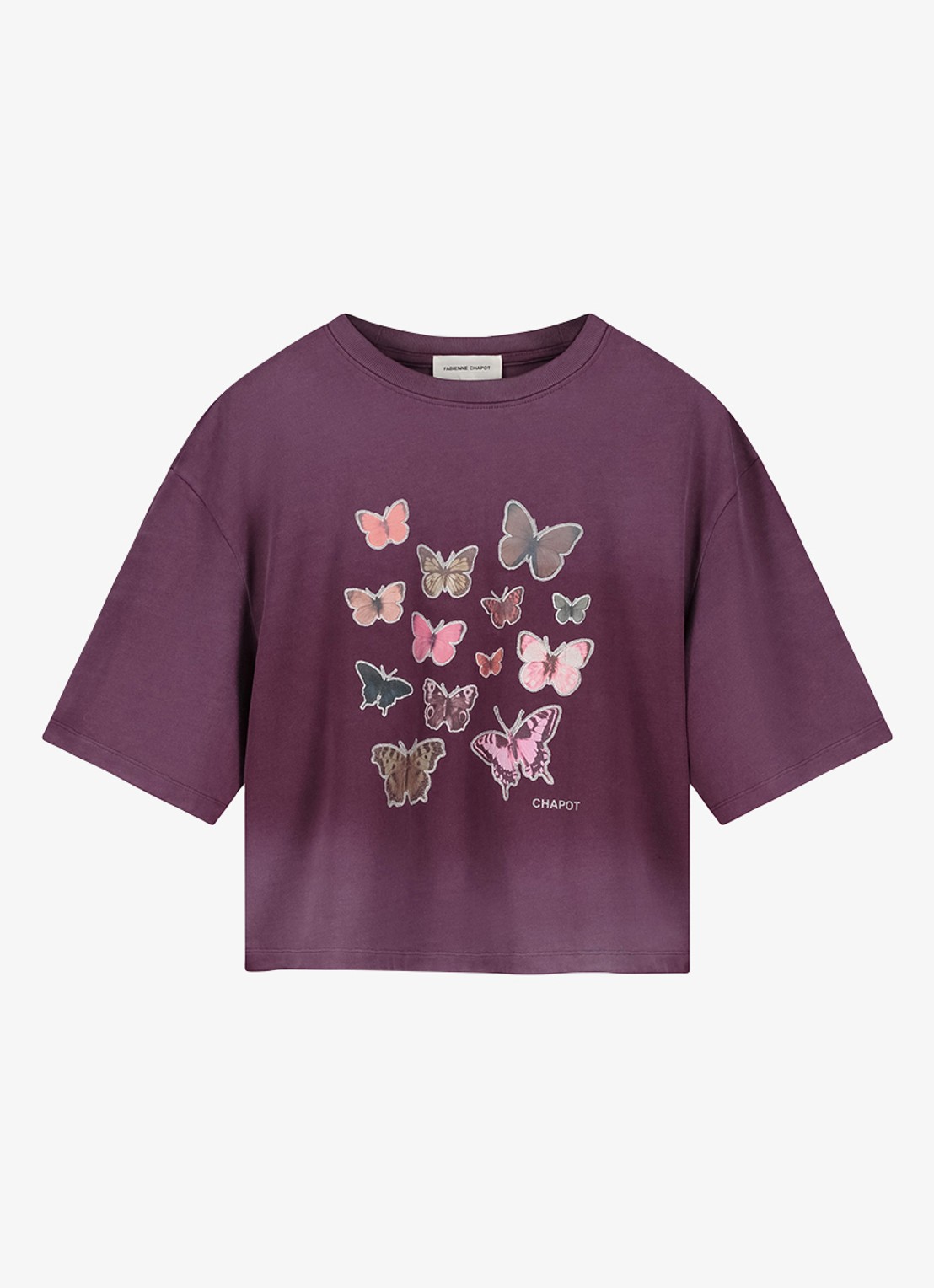 Fabienne Chapot Benja T-shirt met print - voorkant paars
