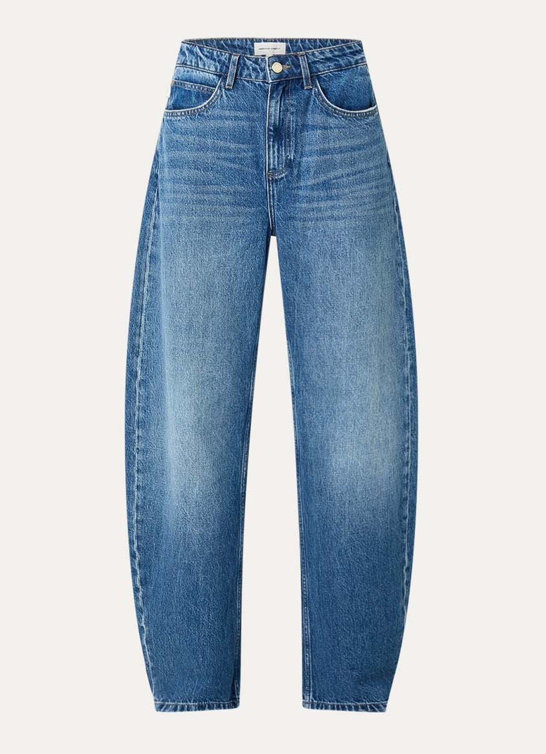 Fabienne Chapot Betty high waist loose fit jeans met medium wassing - voorkant indigo