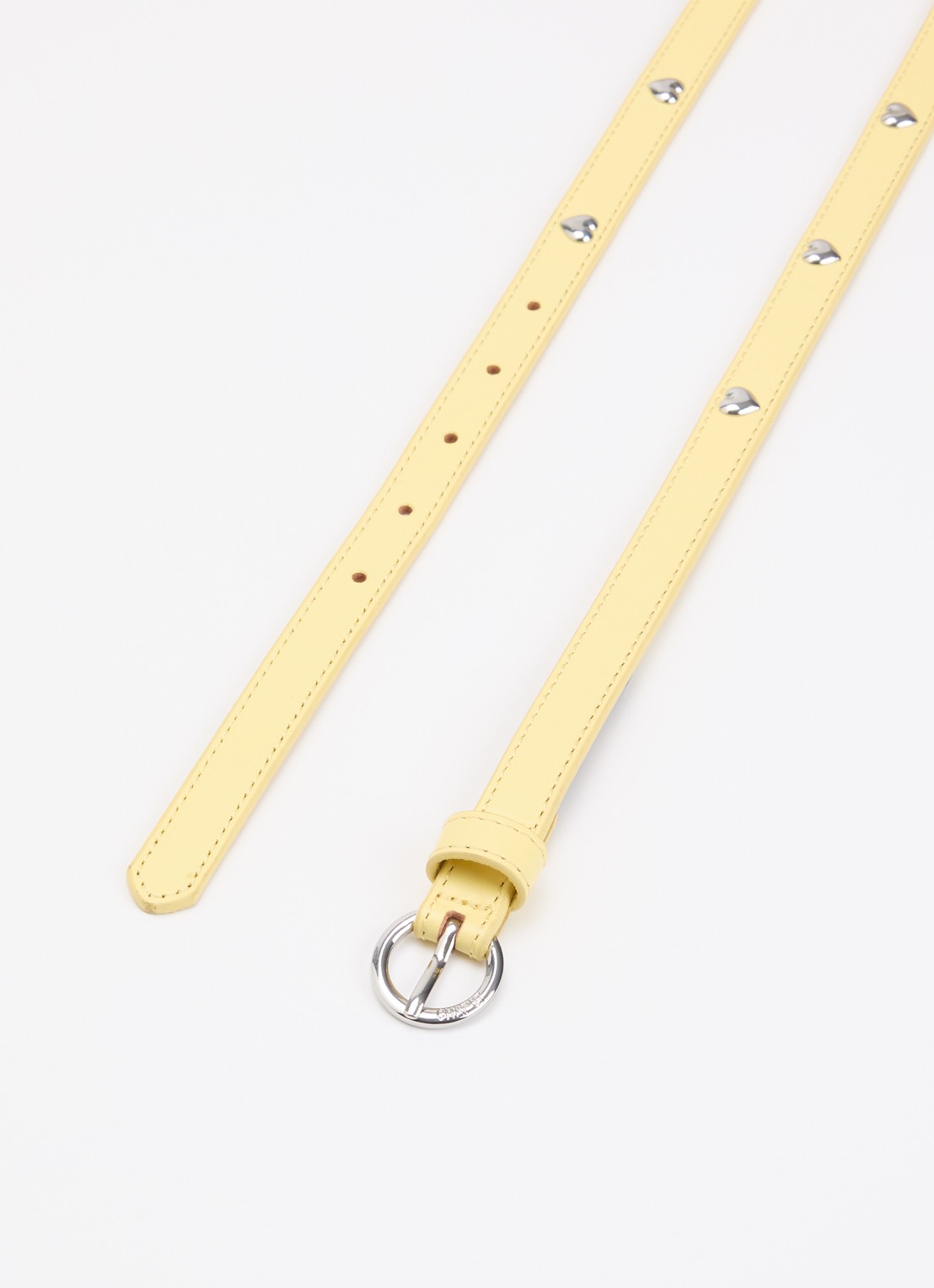 Fabienne Chapot Bold Love Small riem van leer met studs - detail 2 lichtgeel