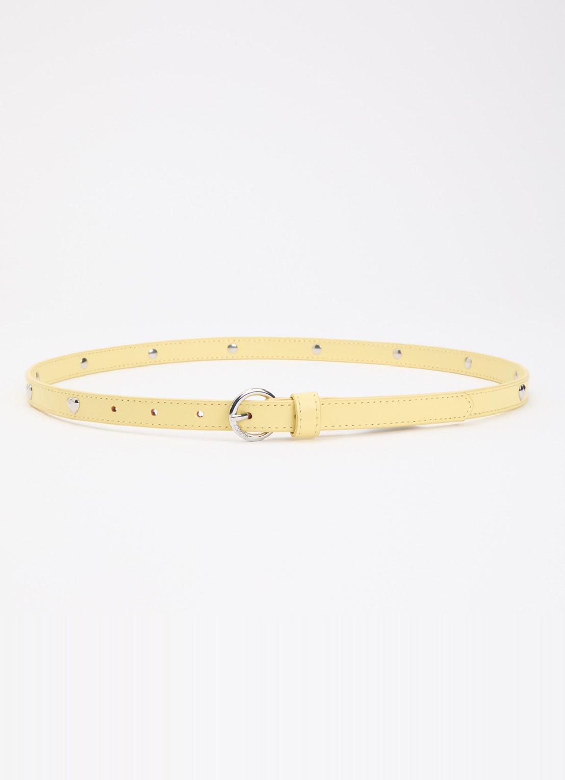 Fabienne Chapot Bold Love Small riem van leer met studs - voorkant lichtgeel