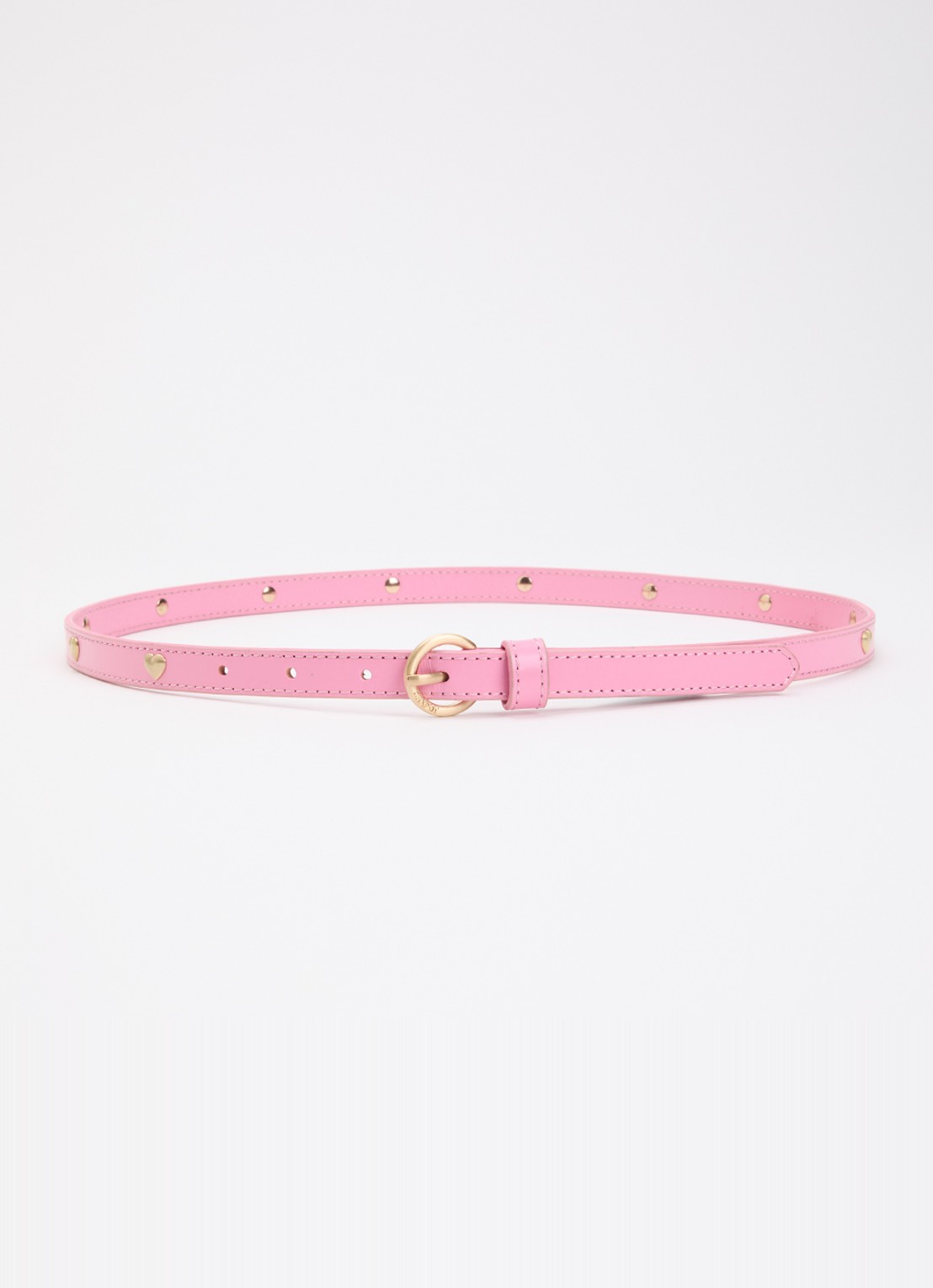 Fabienne Chapot Bold Love Small riem van leer met studs - voorkant roze