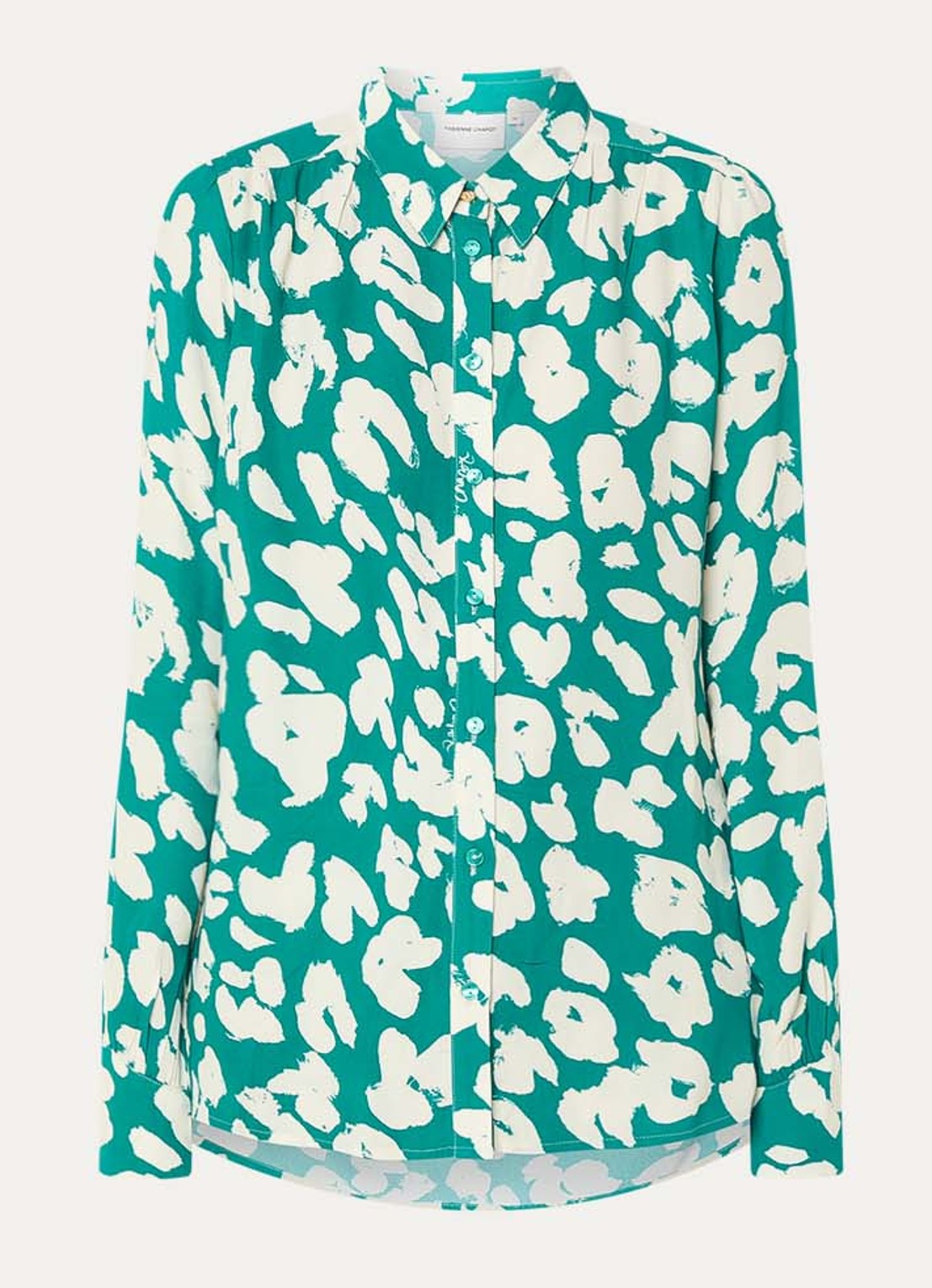 Fabienne Chapot Coco blouse met print - voorkant 2 groen