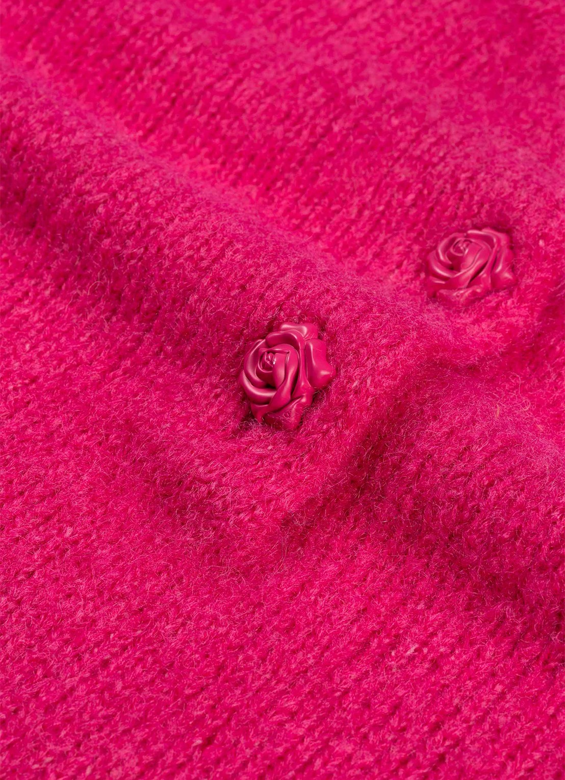 Fabienne Chapot Coco fijngebreide pullover  - detail 2 fuchsia