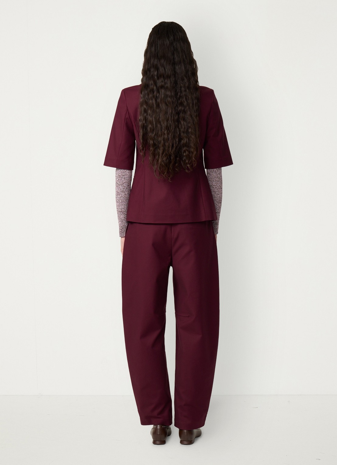 Fabienne Chapot Colombine blazer met strikdetail - achterkant 4 bordeauxrood