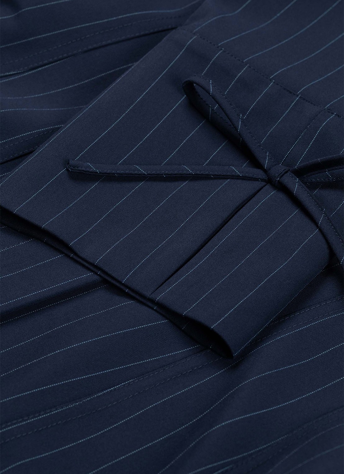 Fabienne Chapot Elvira blouse met krijtstreep - detail 4 donkerblauw