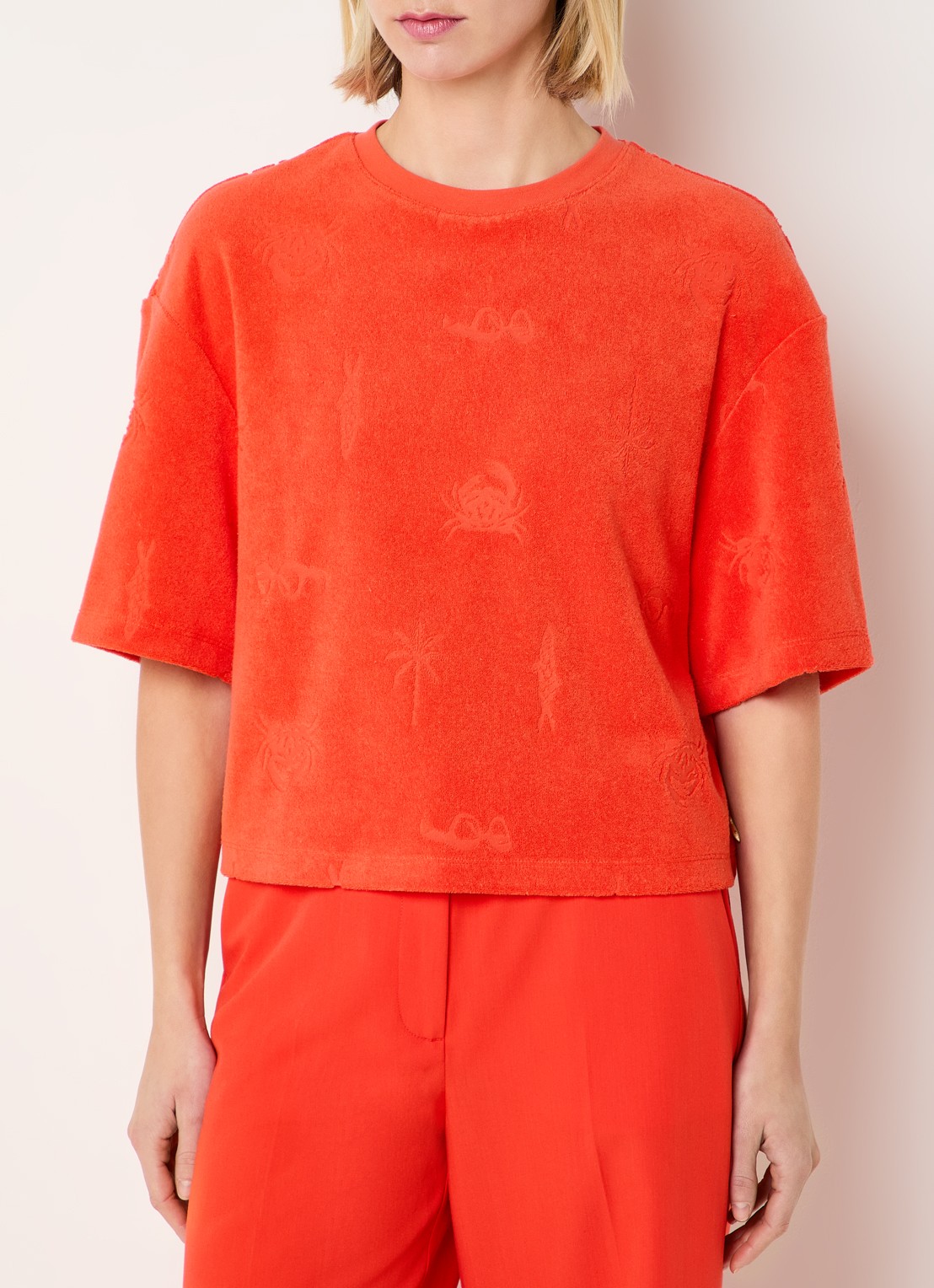 Fabienne Chapot Evy T-shirt van badstof - detail 2 orange