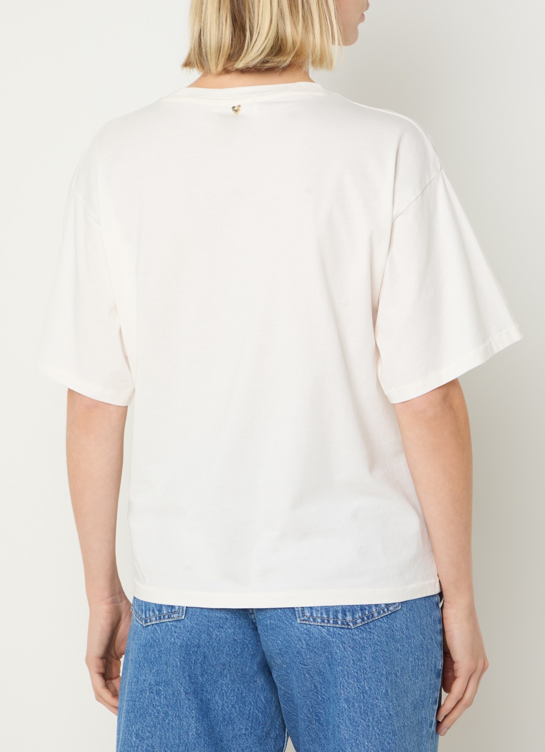 Fabienne Chapot Fay T-shirt met print - achterkant gebroken wit