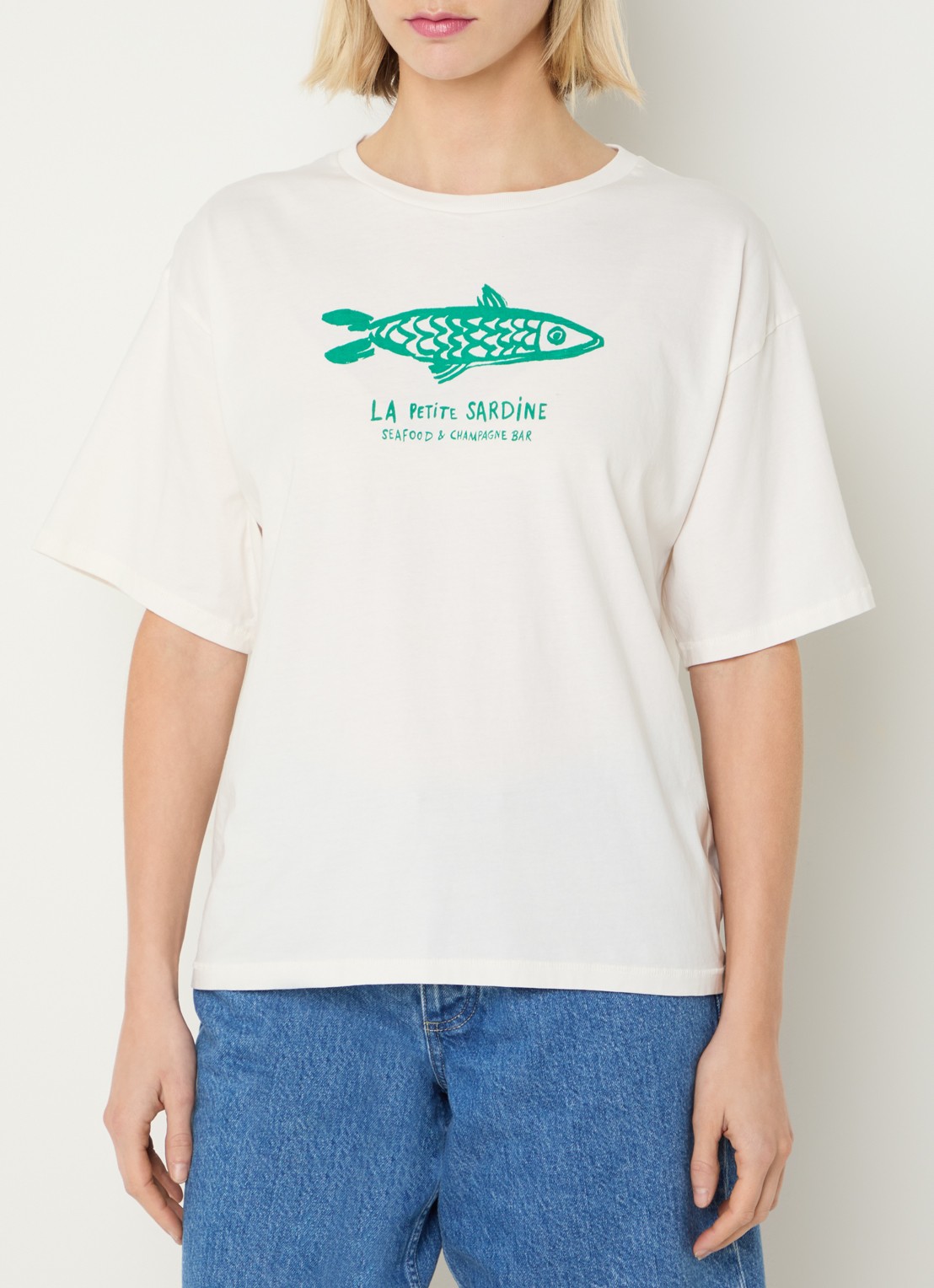Fabienne Chapot Fay T-shirt met print - detail 2 gebroken wit