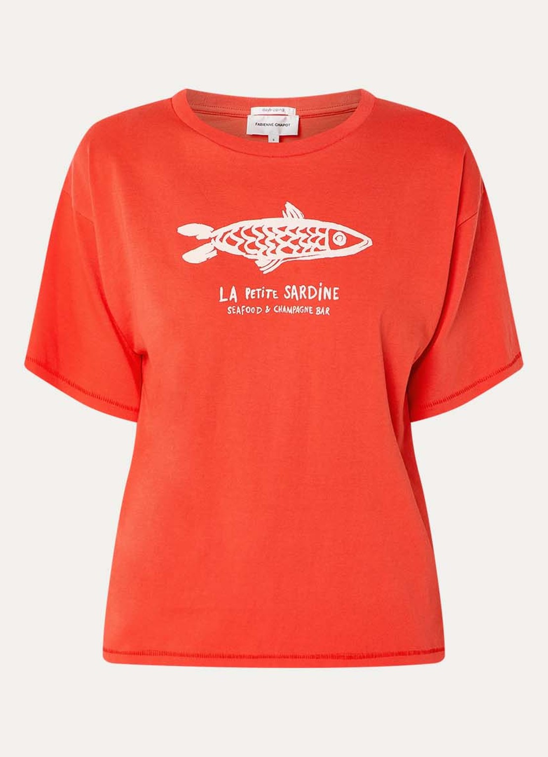 Fabienne Chapot Fay T-shirt met print - voorkant 3 rood