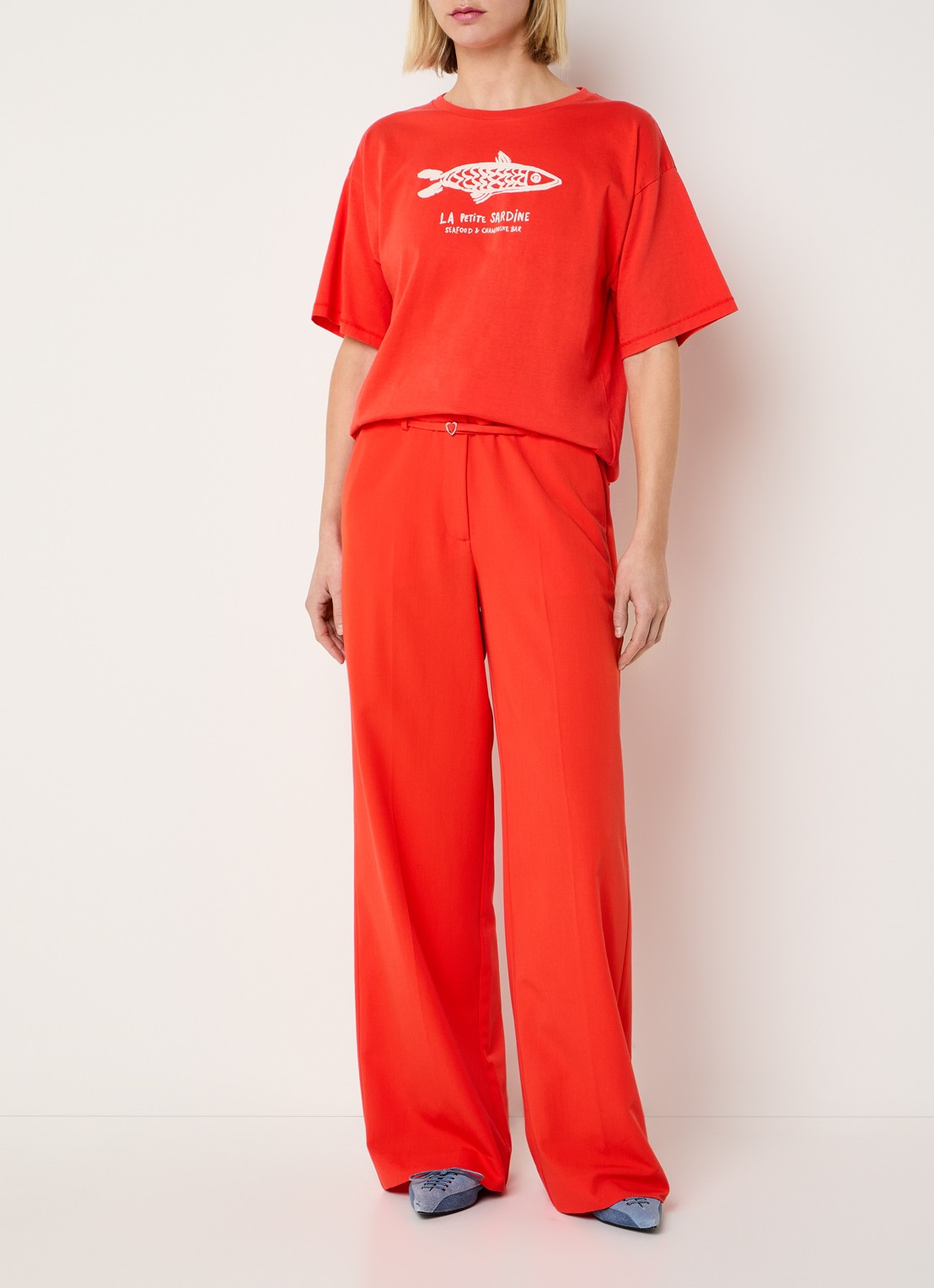 Fabienne Chapot Fay T-shirt met print - voorkant 4 rood