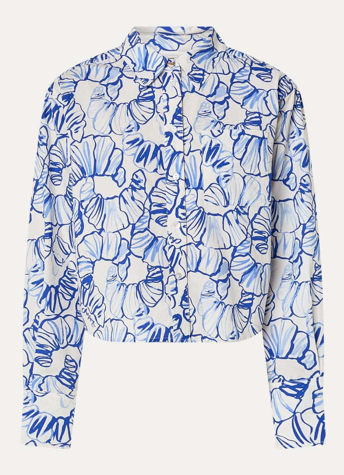 Fabienne Chapot Haidy blouse met bloemenprint - voorkant wit