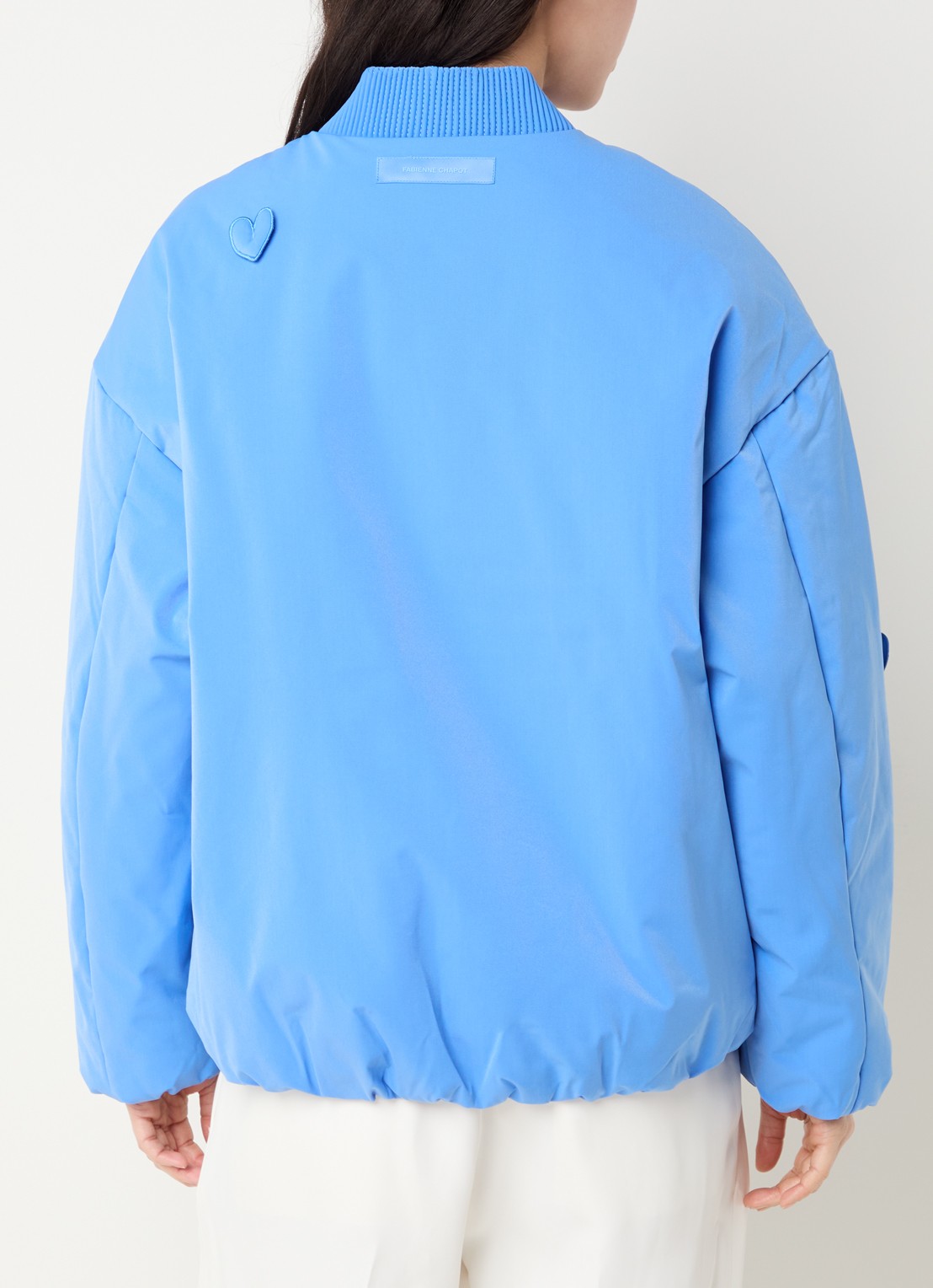 Fabienne Chapot Hearty gewatteerd bomberjack met steekzakken  - achterkant 4 blauw