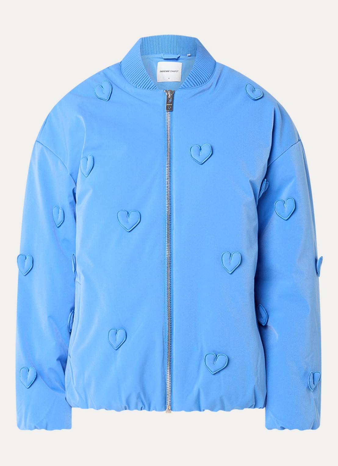 Fabienne Chapot Hearty gewatteerd bomberjack met steekzakken  - voorkant blauw