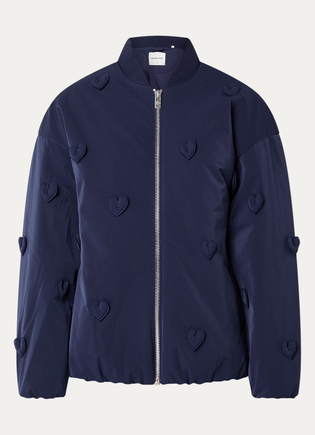 Fabienne Chapot Hearty gewatteerd bomberjack met steekzakken  - voorkant 2 donkerblauw