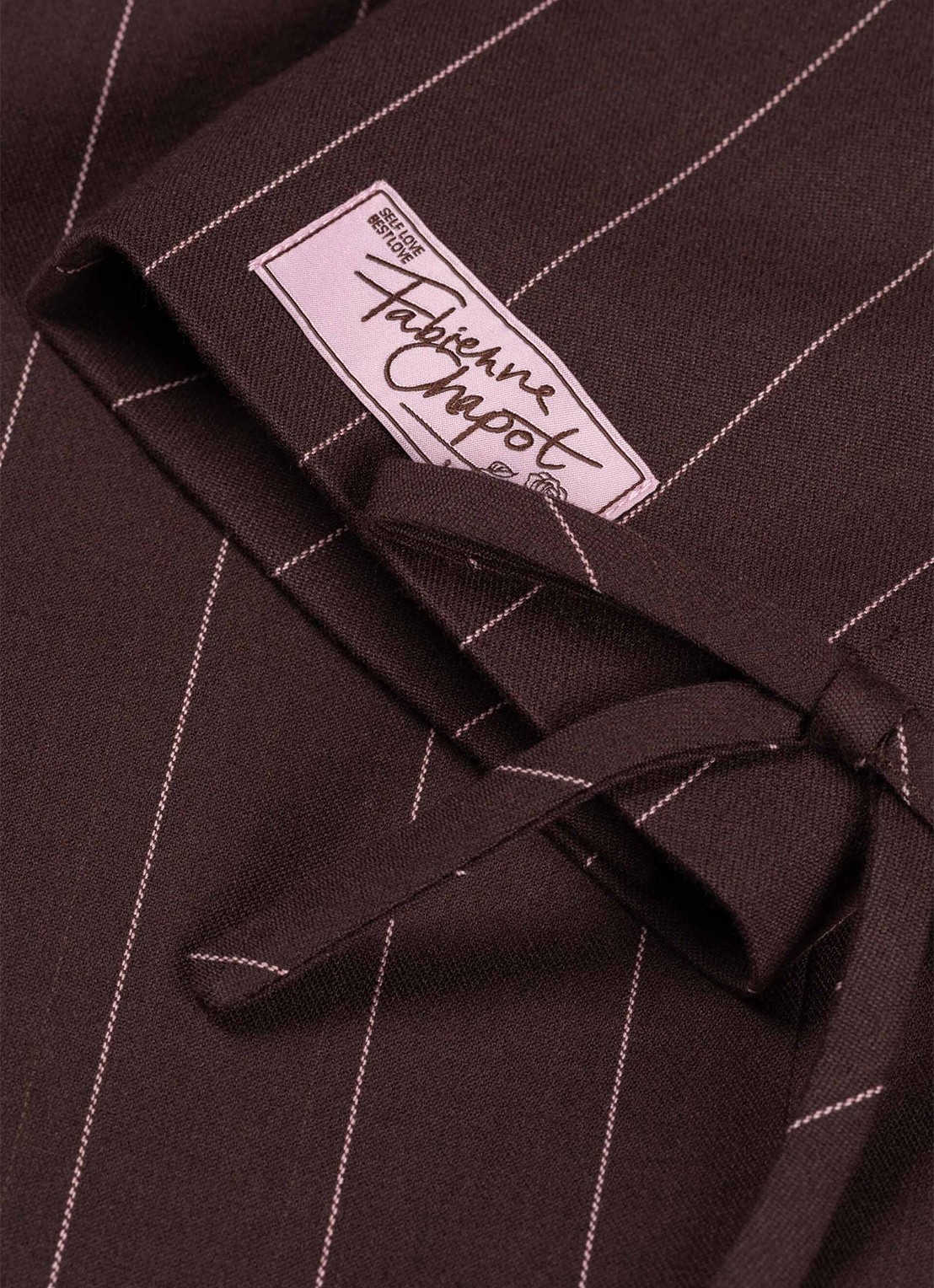 Fabienne Chapot Henry blazer met streepprint - detail 2 bruin