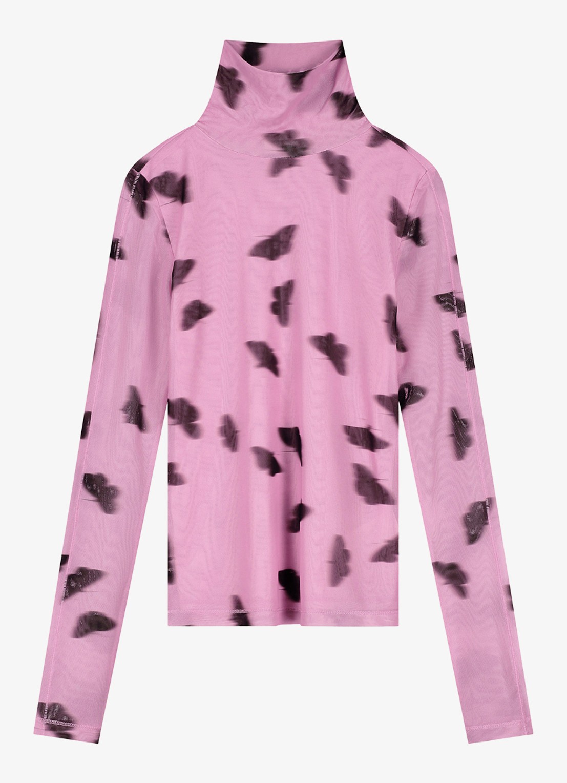 Fabienne Chapot Jadyn top van mesh met print - voorkant 4 roze