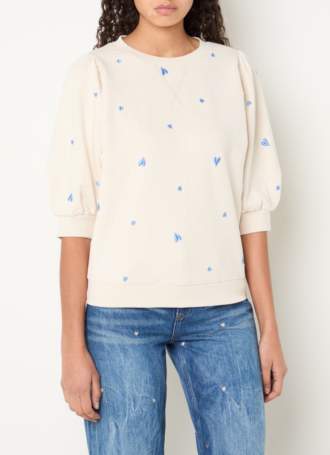 Fabienne Chapot Jana sweater met borduring - detail 4 creme