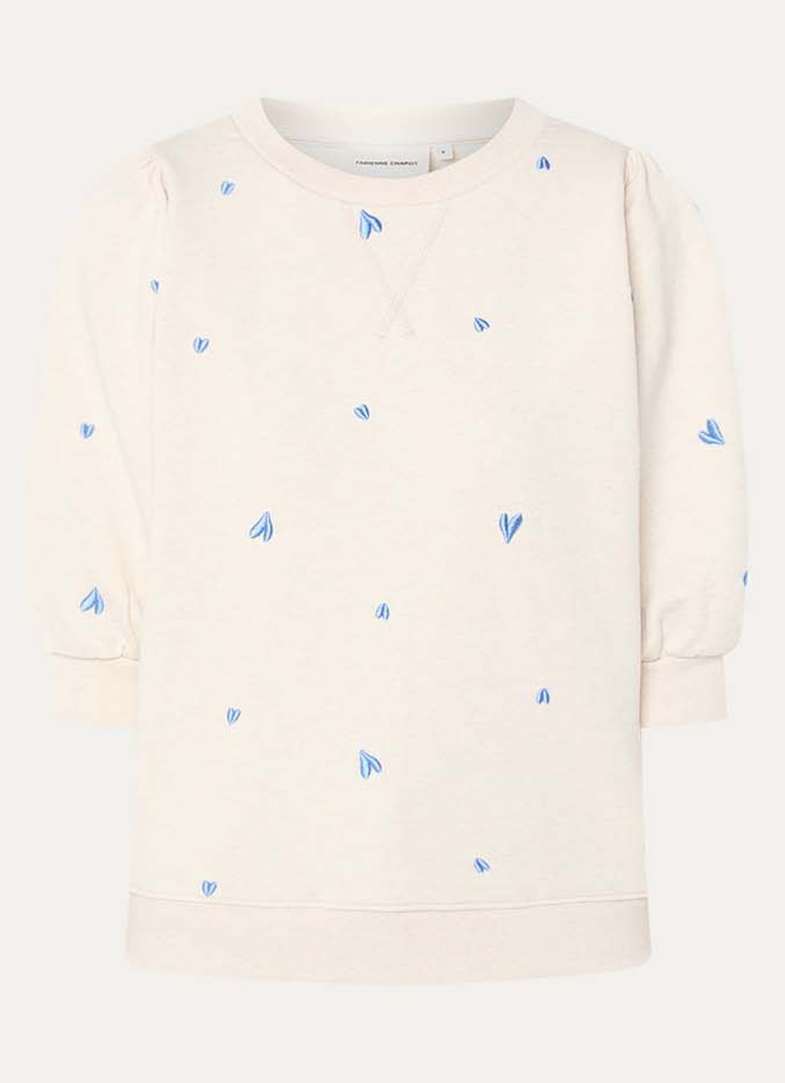 Fabienne Chapot Jana sweater met borduring - voorkant 2 creme