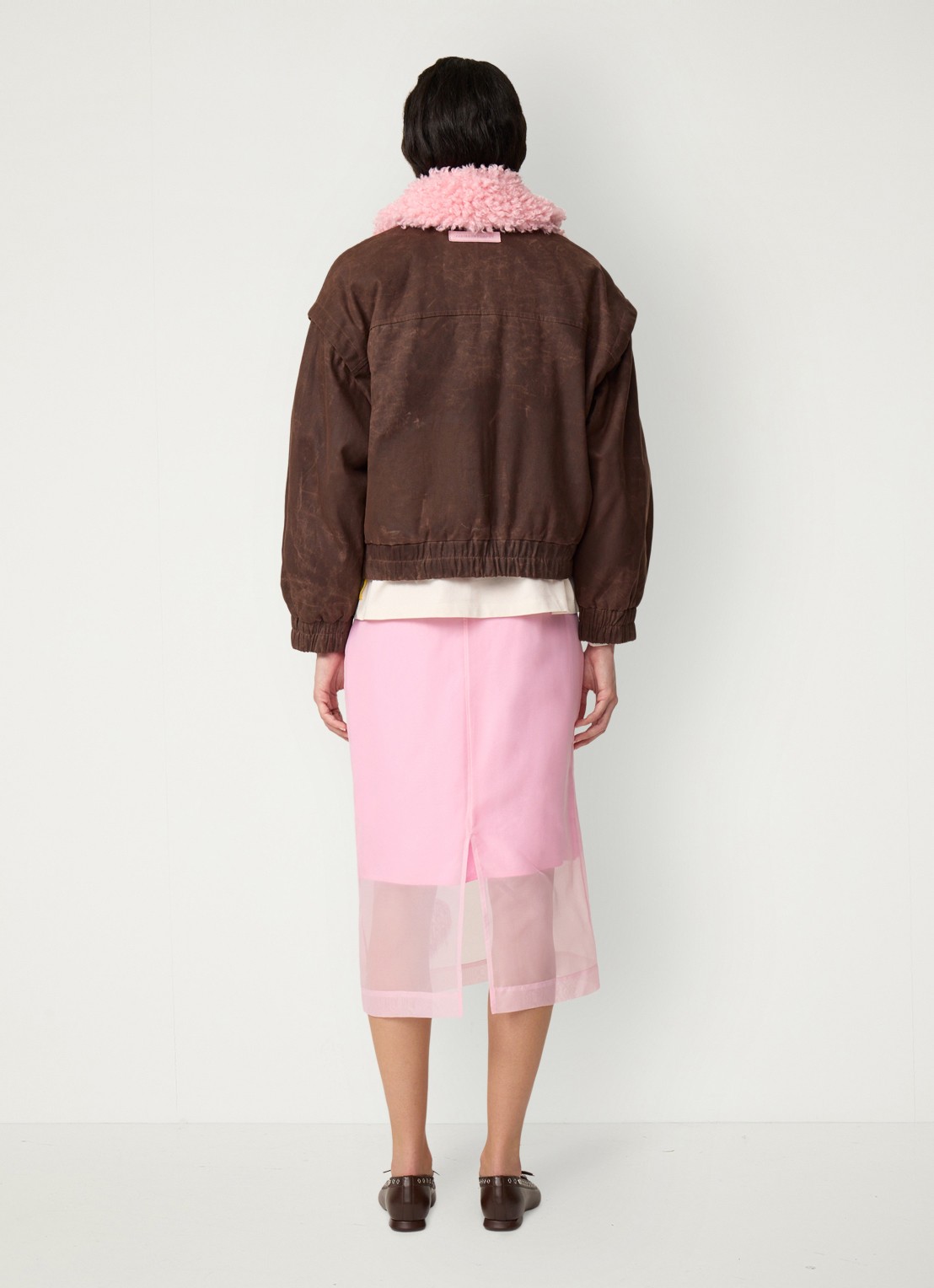 Fabienne Chapot Jay bomberjack met colour blocking - achterkant 5 bruin