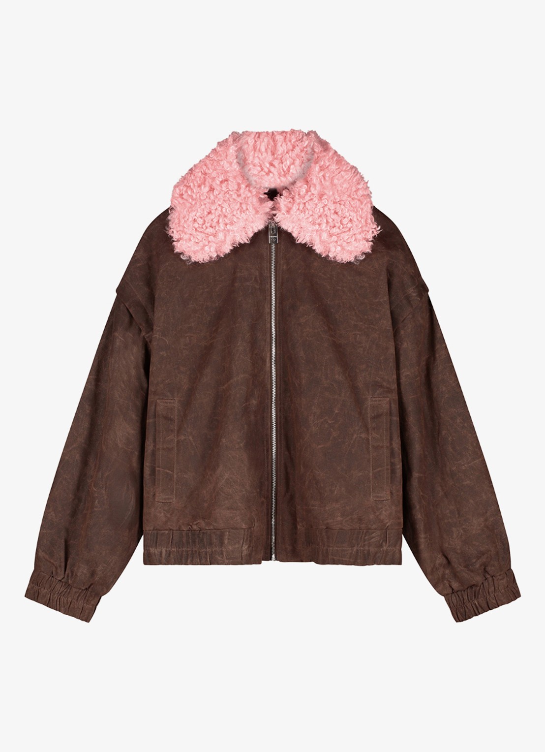 Fabienne Chapot Jay bomberjack met colour blocking - voorkant 3 bruin