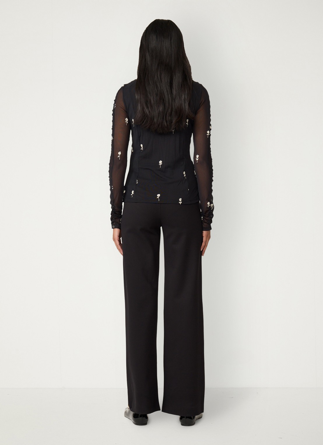 Fabienne Chapot June high waist straight leg pantalon - achterkant 2 zwart