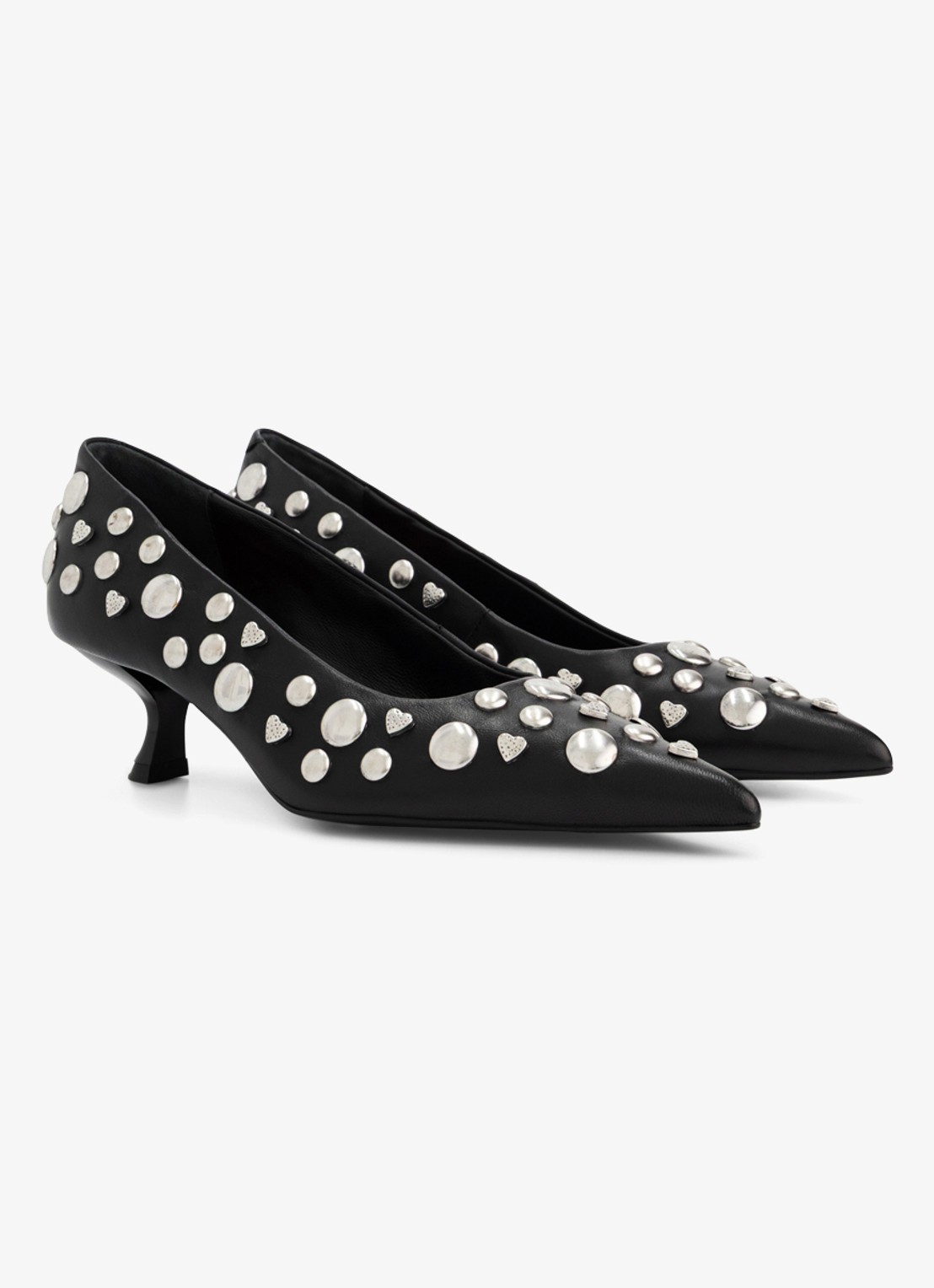 Fabienne Chapot Kattie pump met studs - detail zwart