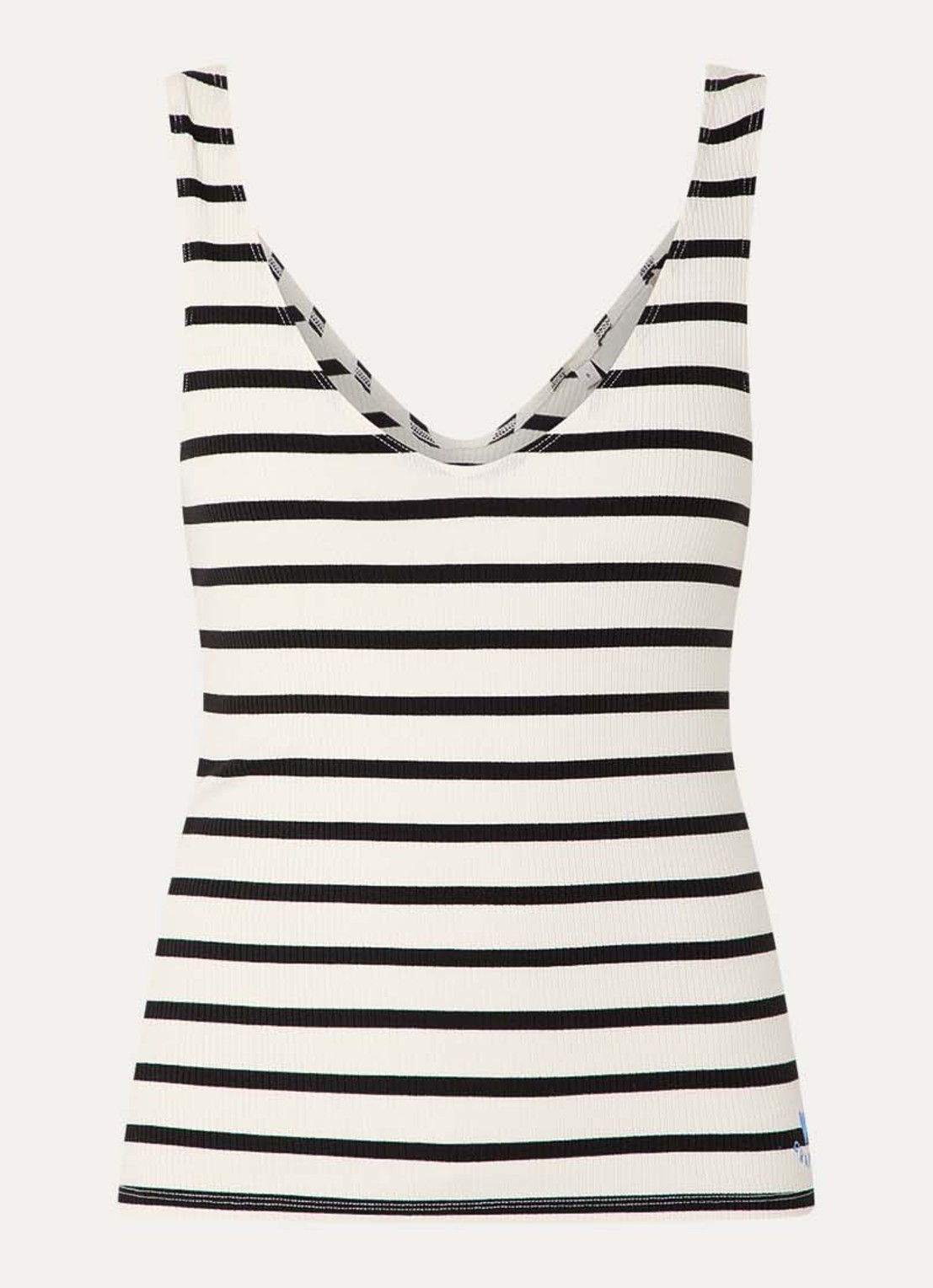 Fabienne Chapot Lena tanktop met streepprint - voorkant 2 gebroken wit