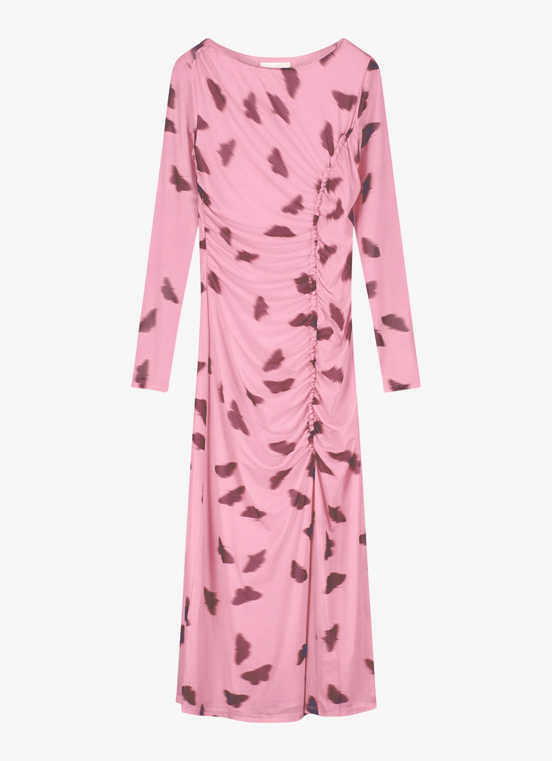Fabienne Chapot Lilea midi jurk van mesh met print - voorkant 3 roze