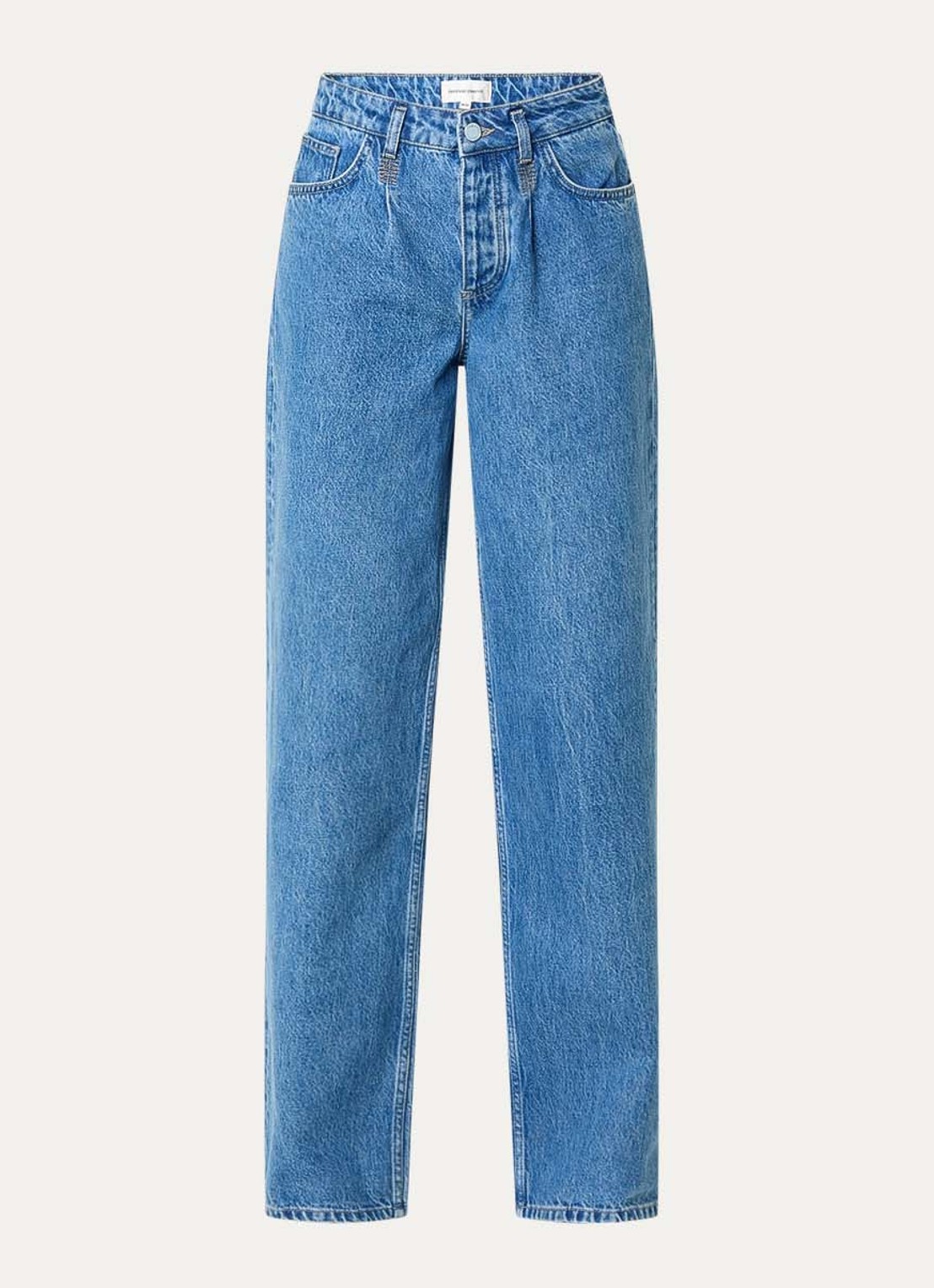 Fabienne Chapot Lulu high waist loose fit jeans met medium wassing - voorkant indigo