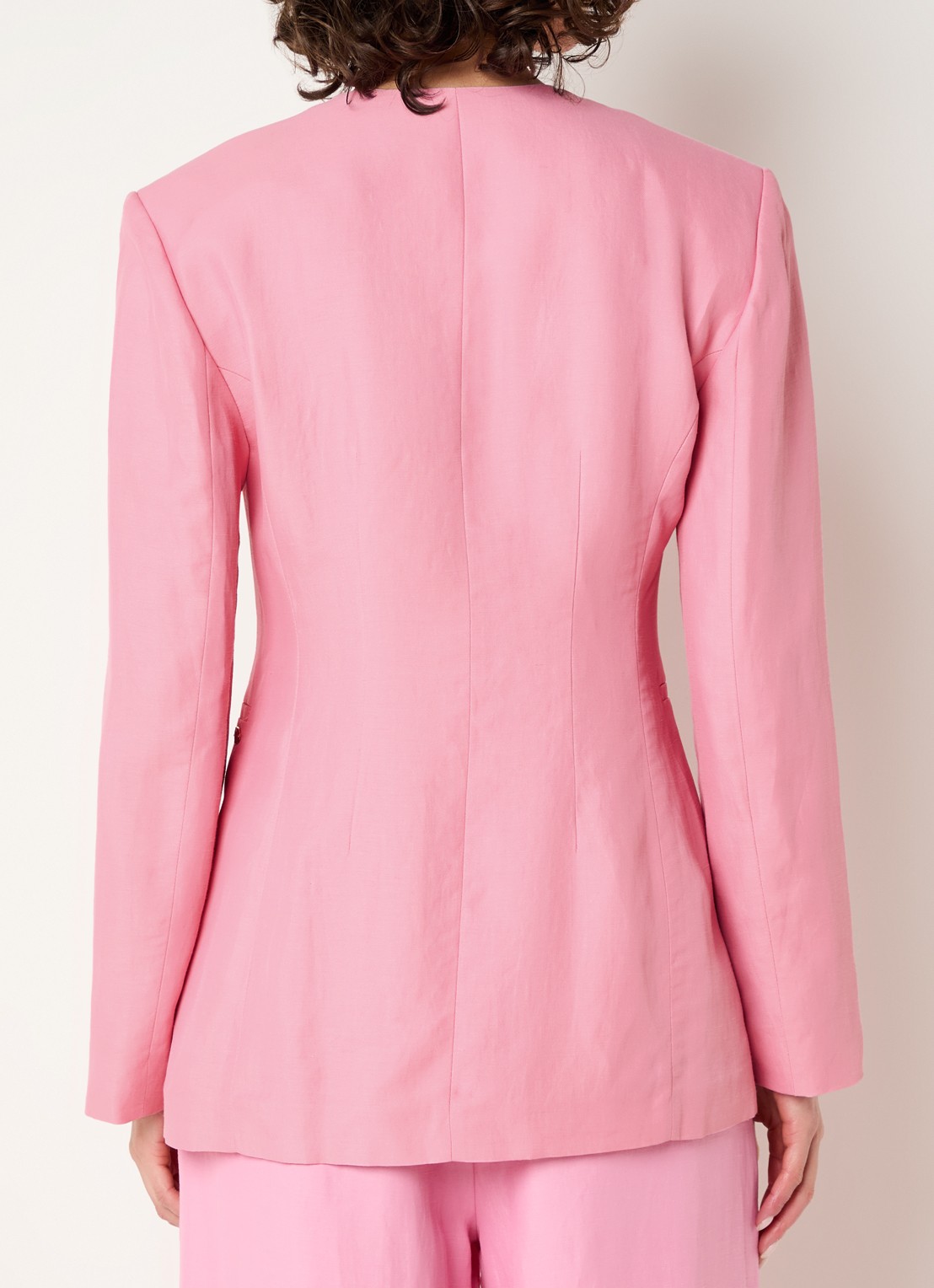 Fabienne Chapot Luz blazer in linnenblend met applicatie - achterkant 4 roze