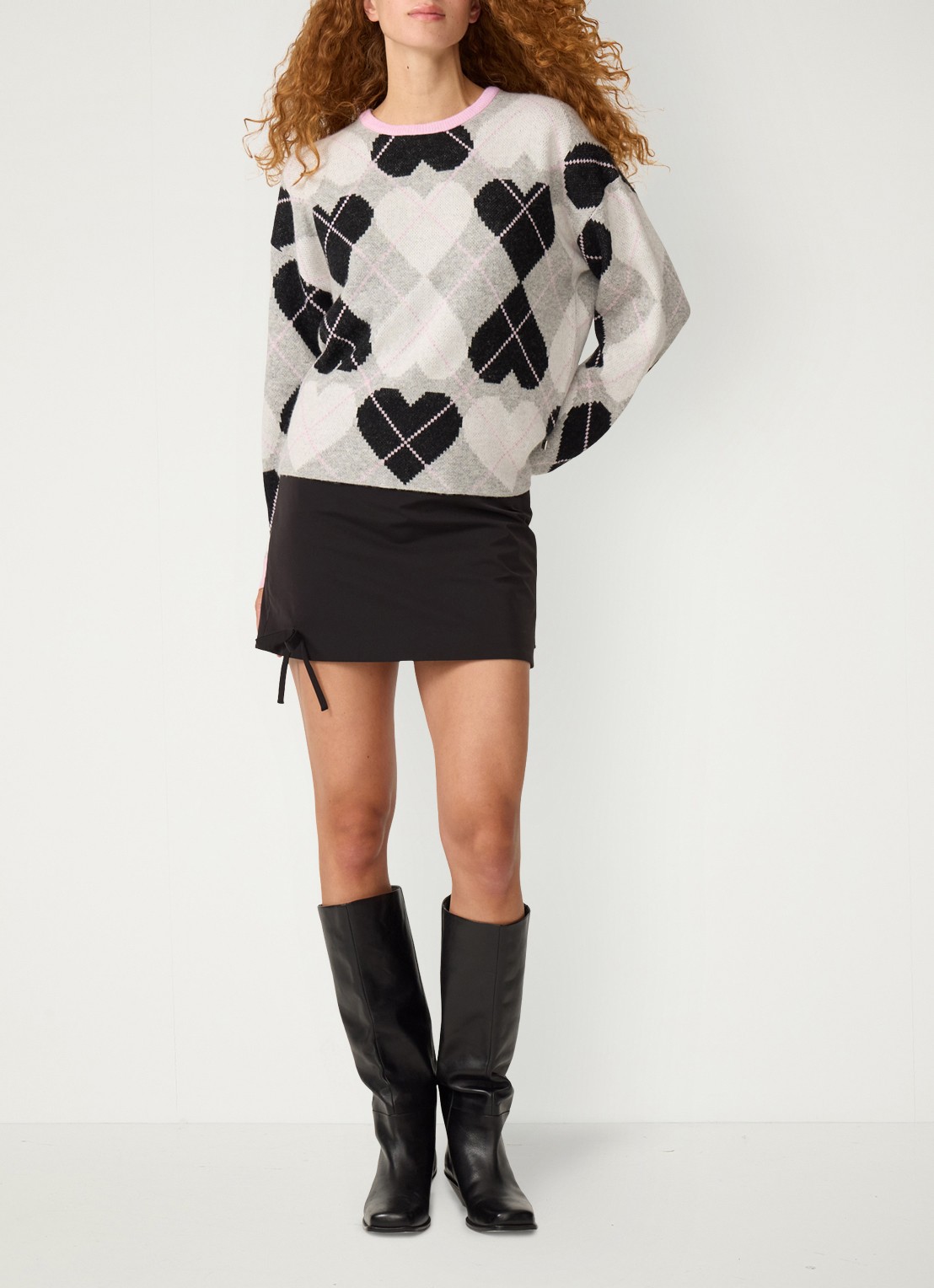 Fabienne Chapot Manou mini rok met strikdetail - voorkant 6 zwart