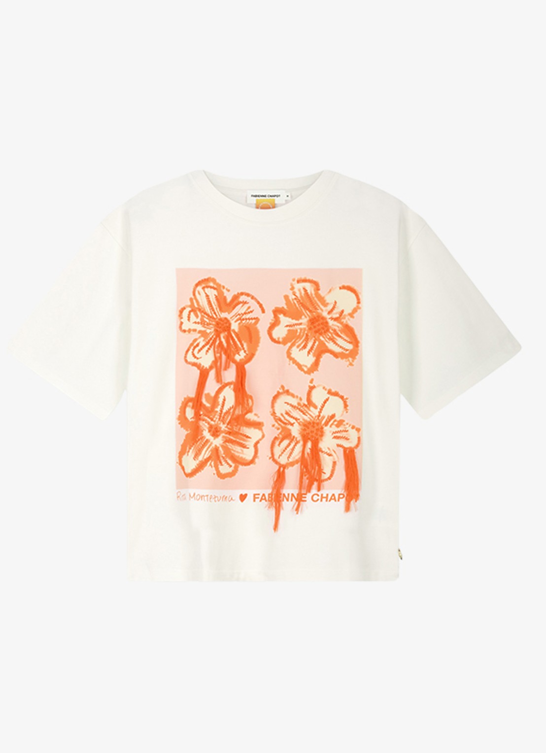 Fabienne Chapot Matilda T-shirt met print en borduring - voorkant 4 gebroken wit
