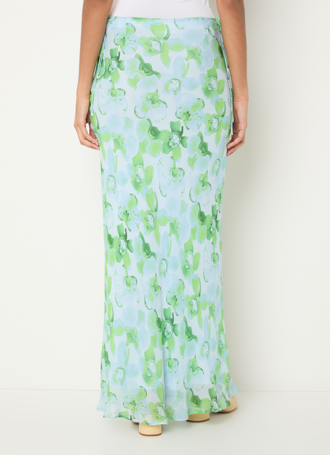 Fabienne Chapot Meia maxi rok met print - achterkant 3 groen