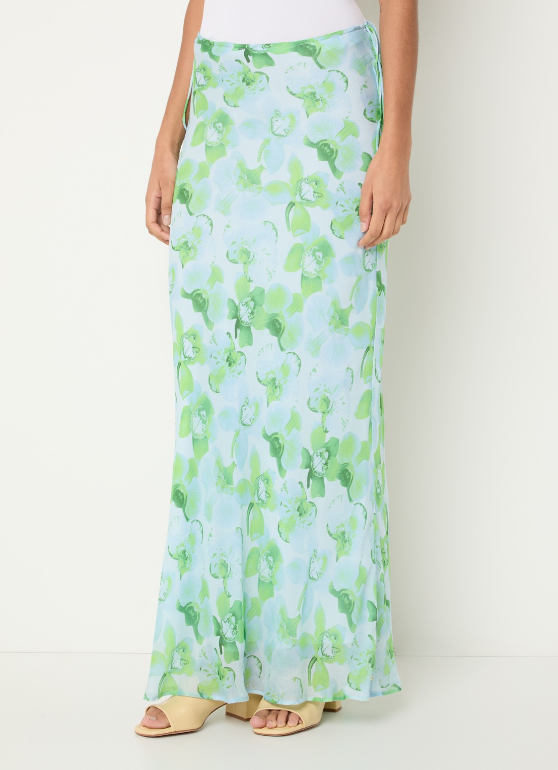 Fabienne Chapot Meia maxi rok met print - detail 4 groen