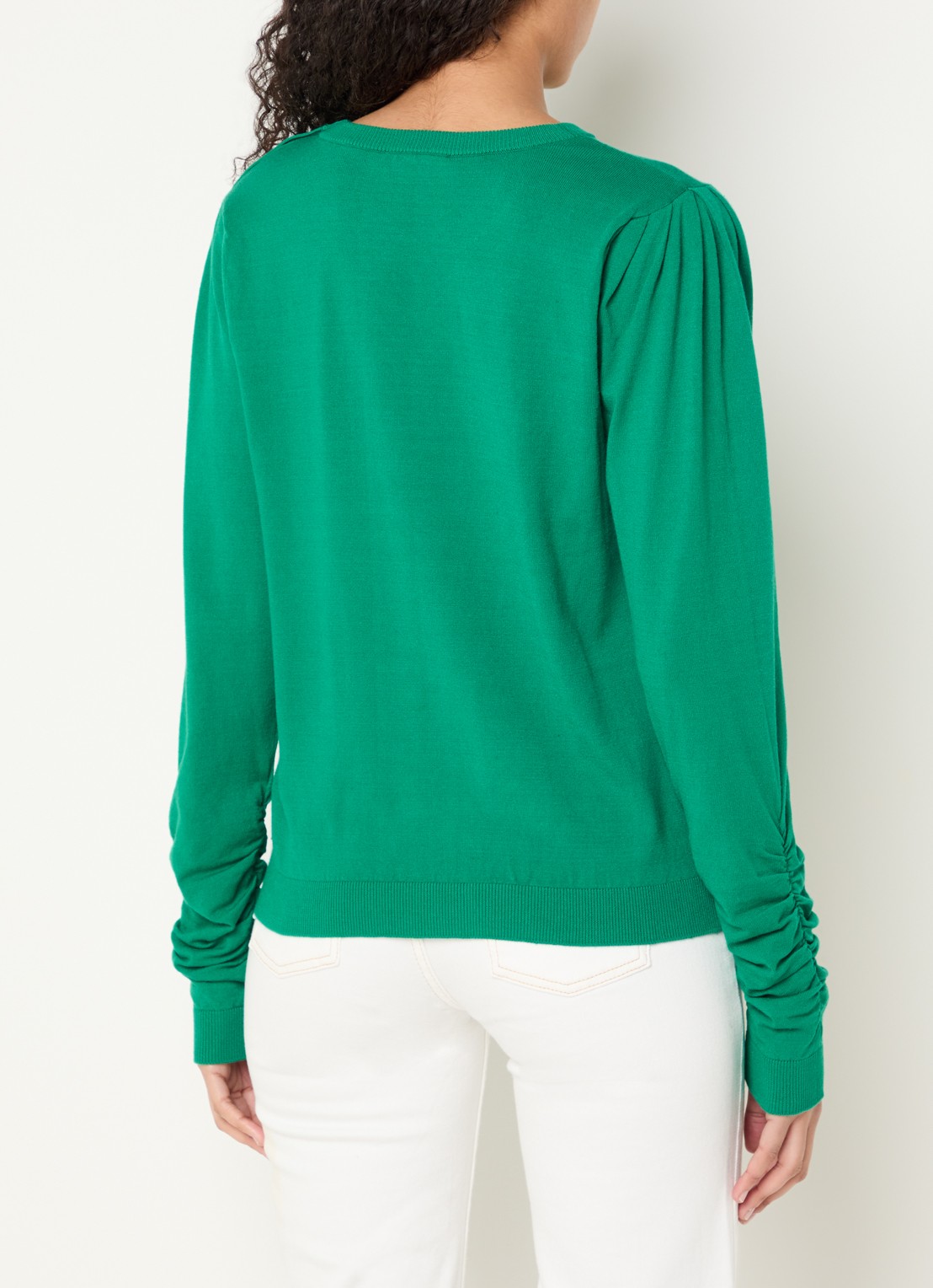 Fabienne Chapot Molly fijngebreide pullover met ronde hals - achterkant 3 groen
