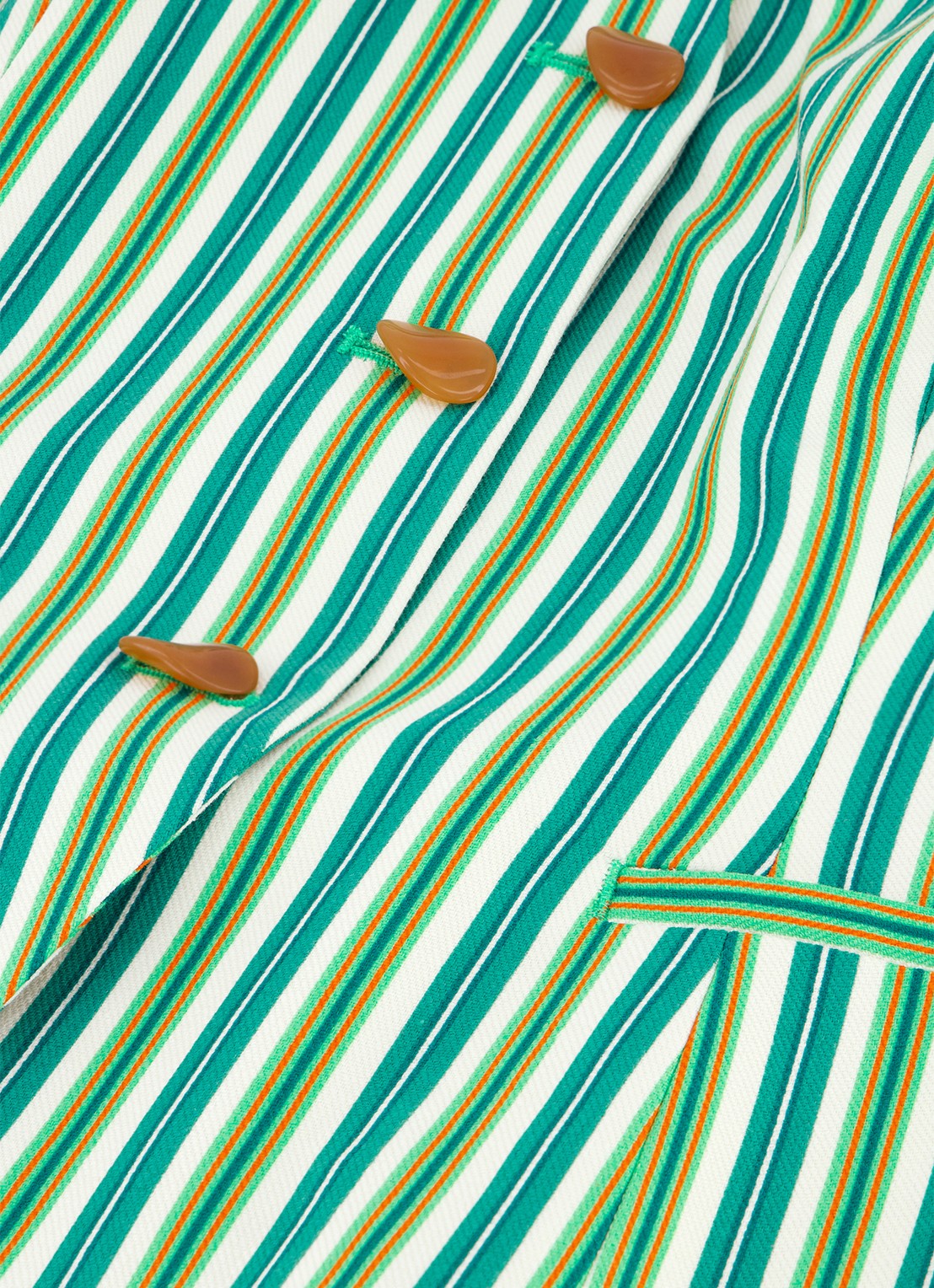 Fabienne Chapot Nazare gilet met streepprint en rugdecolleté - detail 5 groen