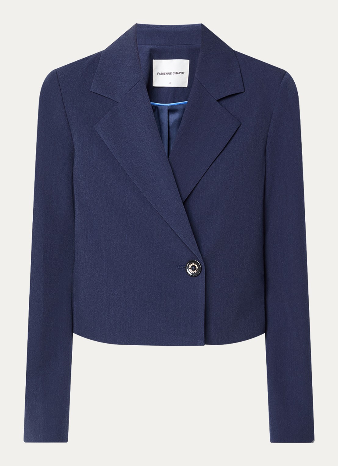 Fabienne Chapot Nena cropped blazer - voorkant donkerblauw