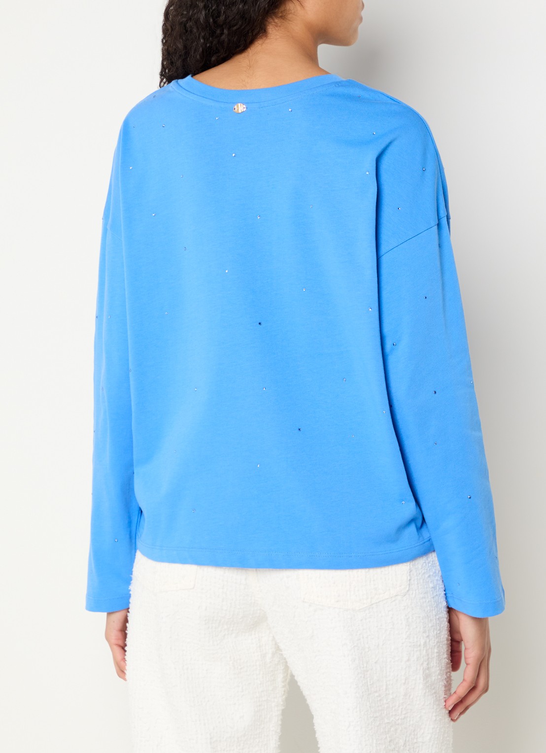 Fabienne Chapot Phileine longsleeve met strass - achterkant 4 blauw