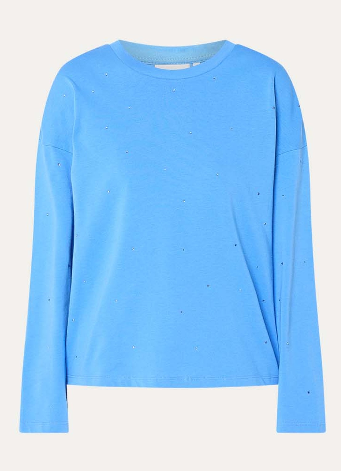 Fabienne Chapot Phileine longsleeve met strass - voorkant 2 blauw