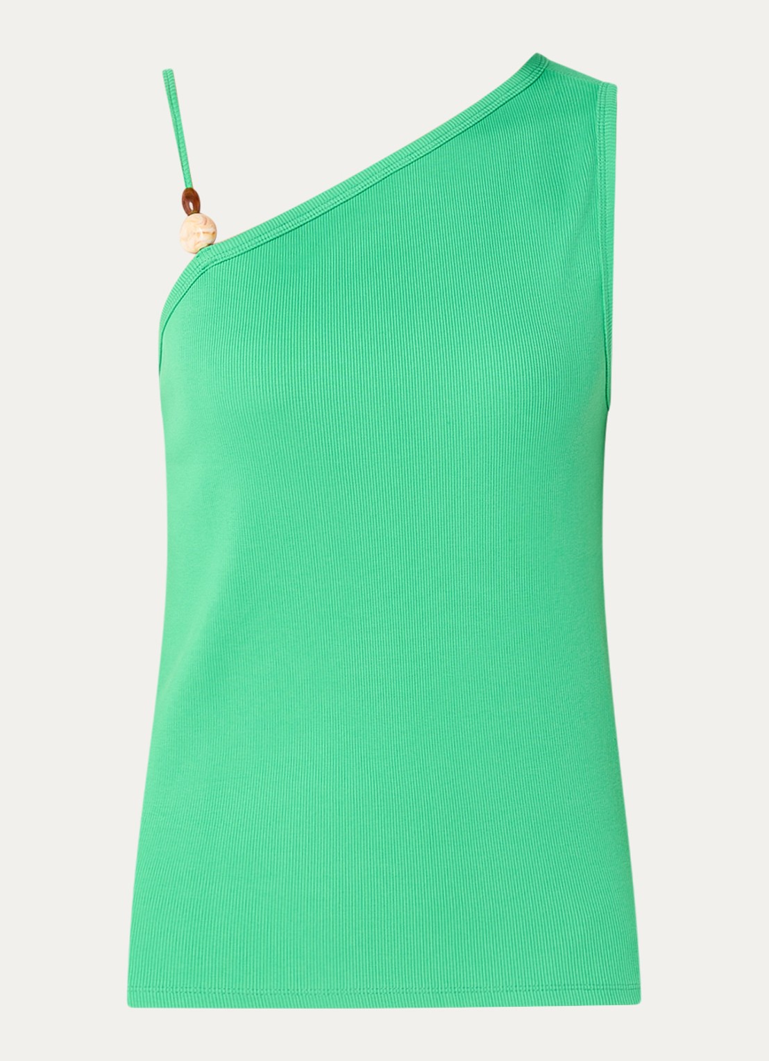 Fabienne Chapot Rhea asymmetrische top  - voorkant groen