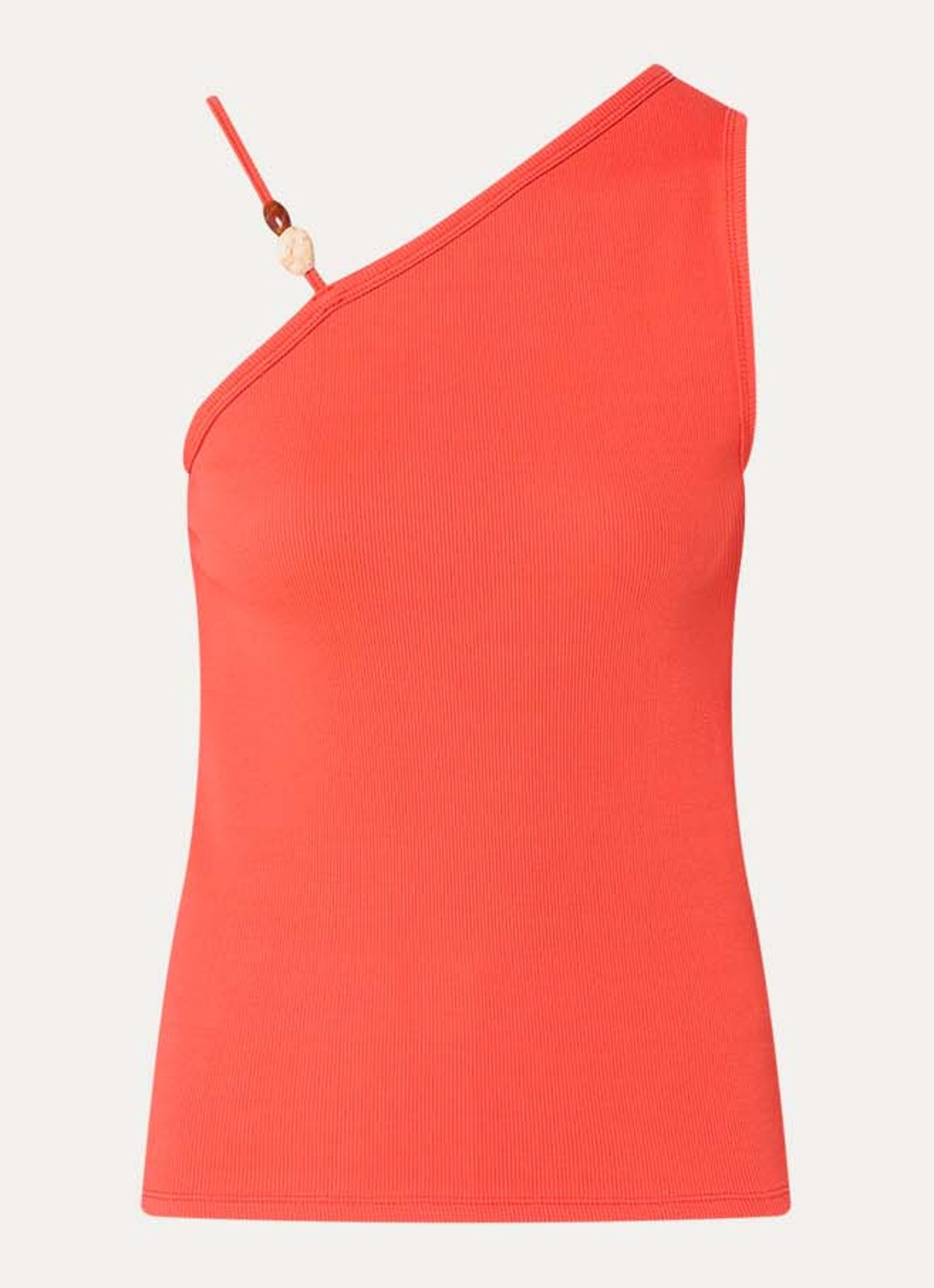 Fabienne Chapot Rhea top met asymmetrische hals - voorkant 2 rood