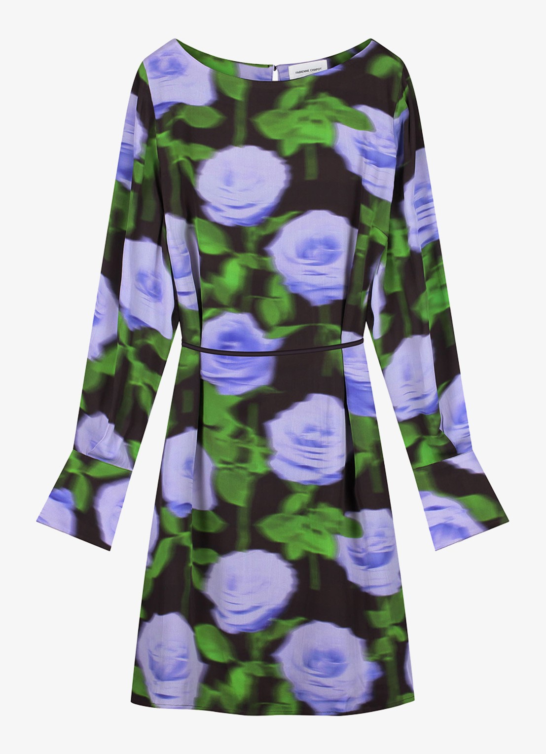Fabienne Chapot Rosa midi tuniekjurk met bloemprint - voorkant 2 paars