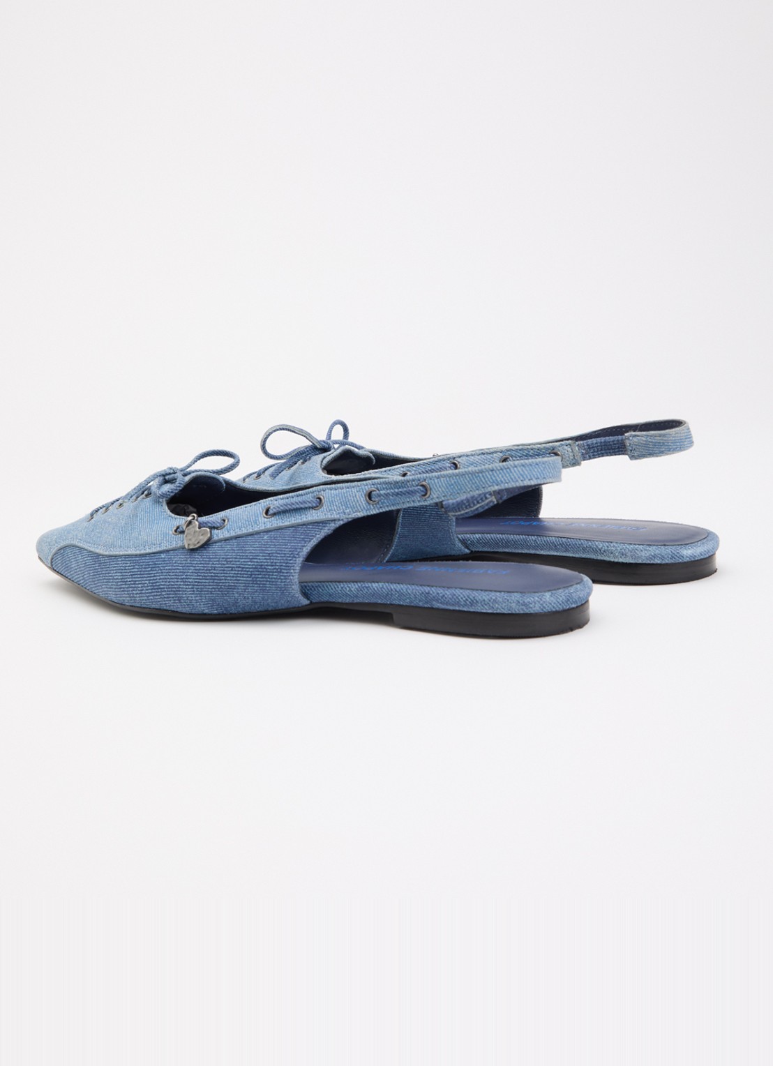 Fabienne Chapot Sailor slingback met strikdetail - achterkant indigo