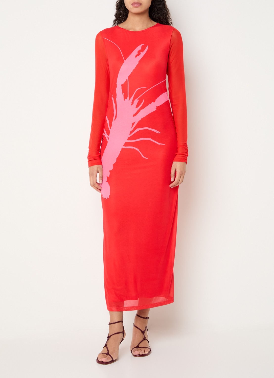 Fabienne Chapot Sionara maxi jurk met print - detail 2 rood