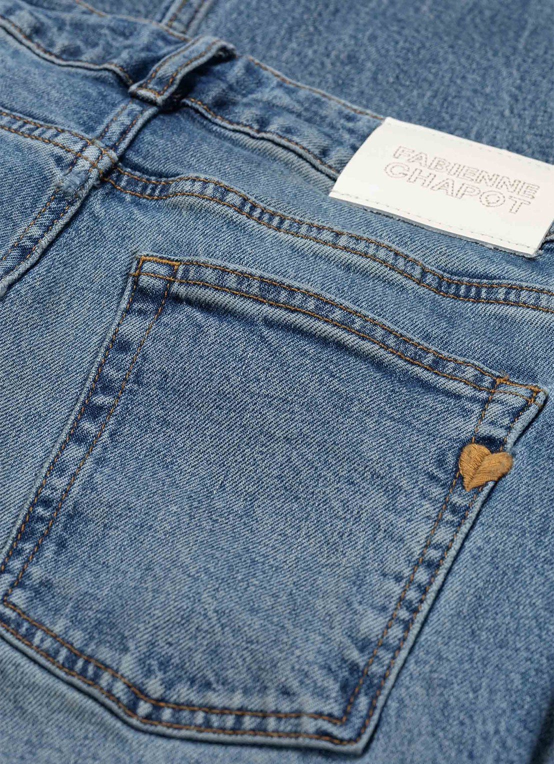 Fabienne Chapot Vic high waist bootcut jeans met steekzakken - detail 4 indigo