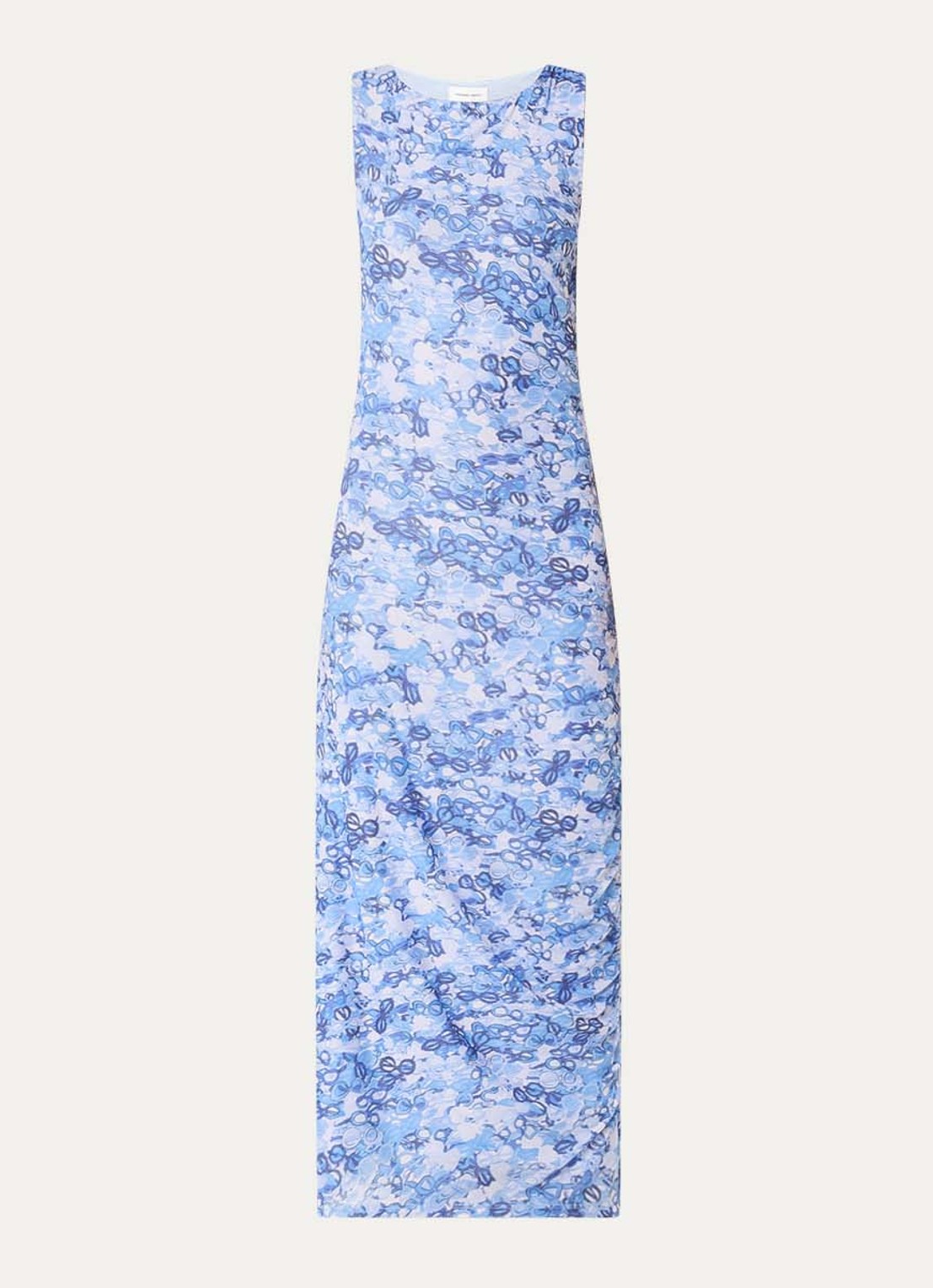 Fabienne Chapot Zina midi jurk van mesh met plooidetail - voorkant 3 blauw