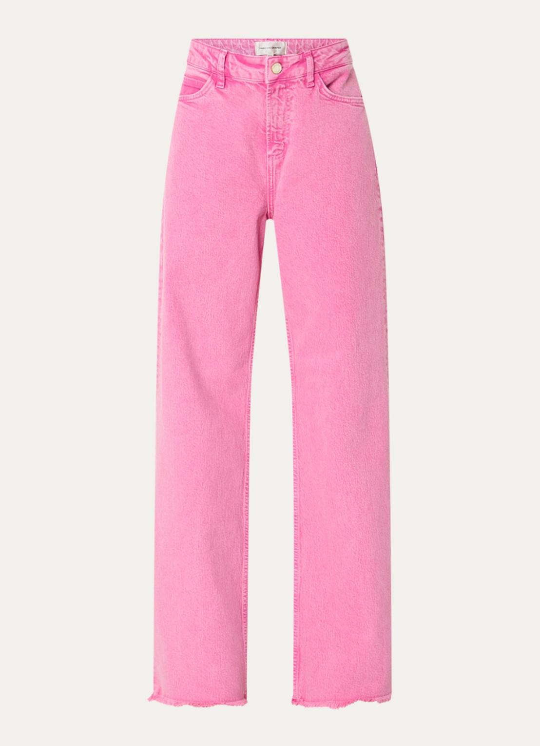 Fabienne Chapot Zoe loose fit boyfriend jeans met gekleurde wassing - voorkant 4 donkerroze